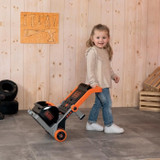 Smoby - Black+Decker - Καροτσάκι χειρός + κουτί 3 σε 1 - 19 αξεσουάρ - Made in France (CDSMOB360219-el)