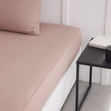 TODAY ESSENTIAL Σεντόνι - 90 x 190 cm - 1 άτομο - 100% UNE βαμβάκι - Sand pink (CDTOD3574641207311-el)