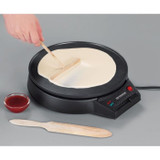 SEVERIN CM2198 - κρεπιέρα διαμέτρου 30cm 1000W - Ρυθμιζόμενος θερμοστάτης - Περιλαμβάνει σπάτουλα για κρέπες και ξύλινο διανομέα ζύμης - Μαύρο (CDSEV4008146219801-el)