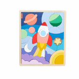 FISHER-PRICE Ξύλινο παζλ Space-Puzzle 42 τεμαχίων για τα μικρά παιδιά - Fisher-Price - HXY42 (CDMATHXY42-el)