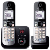 Panasonic KX-TG6822 Duo Ασύρματα τηλέφωνα Αυτόματος τηλεφωνητής Μαύρο γκρι (CDPAN5025232741151-el)