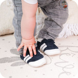 Chaussons bébé cuir souple Baskets marine 0 - 6 mois (ORDBAM01 3-4 ANS-el)