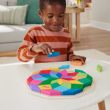 Fisher-Price-ξύλινο παζλ Mandala-40 τεμαχίων γεωμετρικό παζλ μοτίβο HXT94 (CDMATHXT94-el)