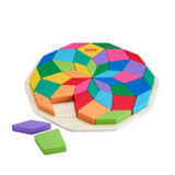 Fisher-Price-ξύλινο παζλ Mandala-40 τεμαχίων γεωμετρικό παζλ μοτίβο HXT94 (CDMATHXT94-el)