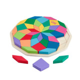 Fisher-Price-ξύλινο παζλ Mandala-40 τεμαχίων γεωμετρικό παζλ μοτίβο HXT94 (CDMATHXT94-el)