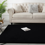 Χνουδωτό χαλί μαύρο 80x300CM (ORDLL-FLUFFY-BL80X300-el)