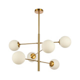 Κρεμαστό φωτιστικό Nepal White Gold 6-Light (ORDHK-6-el)