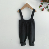 Annie & Charles® πλεκτό παντελόνι με τιράντες κρεμ, 3-6M (ORDAC11130-el)