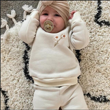 Annie & Charles® παιδικό floral jogger Coffee, 6-12M (ORDAC11014-el)