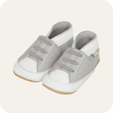 Chaussons bébé cuir souple Baskets grises 0 - 6 mois (ORDBAG01 3-4 ANS-el)