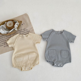 Annie & Charles® βρεφικό κορμάκι από βαμβάκι AMARA μπεζ, 3-6M (ORDAC10183-el)