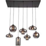 Κρεμαστό φωτιστικό Ava Smoke Glass 7-Light (ORDGPL-7-el)