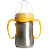 Κύπελλο εκμάθησης - THERMOBABY - Ανοξείδωτο - 180 ml - Κίτρινο μάνγκο - Εργονομικό και στεγανό (CDTHE3023191861493-el)