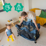 Badabulle Easy Clip Travel Cot - Εύκολο να διπλωθεί και να ξεδιπλωθεί - Ελαφρύ και συμπαγές κρεβάτι με τσάντα μεταφοράς - Μαζί με στρώμα (CDBAD3661276187276-el)