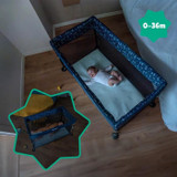 Badabulle Easy Clip Travel Cot - Εύκολο να διπλωθεί και να ξεδιπλωθεί - Ελαφρύ και συμπαγές κρεβάτι με τσάντα μεταφοράς - Μαζί με στρώμα (CDBAD3661276187276-el)