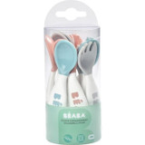 BEABA Set of 6 ergonomic spoons + 4 forks (old pink + airy green + light mist) (CDBEA3384349134716)