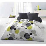 Σετ κλινοσκεπασμάτων από μικροΐνες - HOME LINGE PASSION - BULLES DE REVE - Κάλυμμα 220 x 240 cm + 2 μαξιλαροθήκες 63 x 63 cm - Γκρι (CDHOM3701393716895-el)