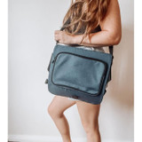 DREAMBABY Φορητό κάθισμα ενισχυμένης σίτισης - Grab 'N Go - Φύλλα - Μπλε (CDDRE9312742460457-el)