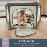 Explore Park - DREAMBABY - 6 πλευρές με υφασμάτινη βάση και παραγεμισμένο πλαίσιο - Ø 1,40 m - H 70 cm - Taupe (CDDRE9312742495077-el)