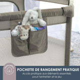 Explore Park - DREAMBABY - 6 πλευρές με υφασμάτινη βάση και παραγεμισμένο πλαίσιο - Ø 1,40 m - H 70 cm - Taupe (CDDRE9312742495077-el)