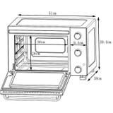 Continental Edison CEMF35B4 - Ηλεκτρικό minifour 35L Μαύρο - 1500W - Rotissoire, φυσική συναγωγή (CDCEMF35B4-el)
