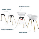 THERMOBABY TUB KIT VASCO Λευκός κρίνος της κοιλάδας: μπανιέρα + πόδια + σωλήνας αποστράγγισης (CDTHE3023190010465-el)