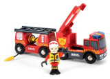 BRIO World - 33811 - Πυροσβεστικό φορτηγό με ήχο και φως - Ξύλινο παιχνίδι (CDBRI7312350338119-el)