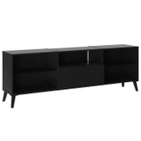 Επιπλα TV/Hifi με χαμηλή πλάκα - Μαύρο ντεκόρ - L153.5 x H52 x D31.5 cm - Made in Germany (CDFMD4029494126405-el)
