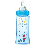Μπουκάλι μύησης DODIE + 330ml BLUE FIREFIGHTER - +6 μηνών - στρογγυλή θηλή 3 ταχυτήτων - ροή 3 (CDDOD3700763500379-el)