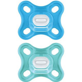 MAM Comfort Φυσιολογική πιπίλα +0m Μπλε σετ 2 τεμαχίων + κουτί αποθήκευσης (CDAUC9001616814099-el)