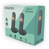 Ασύρματο σταθερό τηλέφωνο - LOGICOM - DECT ILOA 255T DUO - Μαύρο - Με αυτόματο τηλεφωνητή (CDLOG1695682803788-el)