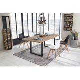 Τραπέζι 140x80 cm, άγρια δρυς, μαύρο πλαίσιο (ORD07107-24-el)