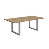 Τραπέζι 180x90 cm, άγρια δρυς, ασημένια κορνίζα (ORD07107-29-el)