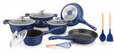 Royalty Line RL-BS1010M: 13 Pieces Ceramic Coated Cookware Set Blue (MYRL-BS1010M-BLU)
