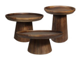 Στρογγυλό τραπεζάκι Drum-45x45x50-Καφέ-Mκαιngo (BB113253-el)