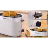 Τοστιέρα - BOSCH - TAT2M121 MyMoment - Λευκό - 2 φέτες - αυτόματη κεντράρισμα ψωμιού - λειτουργίες απόψυξης και αναθέρμανσης (CDBOS1708476119189-el)