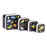 A little lovely company Σετ 4 δοχεία φαγητού Lunch & Snack Box  Galaxy (BL5923-el)