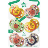 Πιπίλες - TOMMEE TIPPEE - FUN - 6-18 μηνών - Πακέτο των 6 - Συμμετρικό ορθοδοντικό σχήμα - Σιλικόνη χωρίς BPA (CDTOM5010415335494-el)
