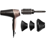 Σετ κομμωτηρίου Remington D5706, Ιονικός στεγνωτήρας μαλλιών Curl Confidence 2200W, βούρτσα 45mm, κεραμικό πλέγμα, ελαφρύ, αθόρυβο (CDZMAGCA2787590-el)