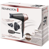 Σετ κομμωτηρίου Remington D5706, Ιονικός στεγνωτήρας μαλλιών Curl Confidence 2200W, βούρτσα 45mm, κεραμικό πλέγμα, ελαφρύ, αθόρυβο (CDZMAGCA2787590-el)