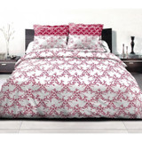 Παπλωματοθήκη 220x240 cm HOME LINGE PASSION FRISE: Παπλωματοθήκη + 2 μαξιλαροθήκες - 100% βαμβάκι 57 κλωστών - Βουργουνδία (CDHOM3701393702065-el)