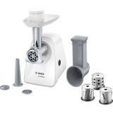 Μηχανή Κιμά - BOSCH - MFW2514W SmartPower - Λευκό - μπλοκαρισμένο μοτέρ 1500 W - 1,7 kg/min - 2 σχάρες άλεσης - τρίφτης/κοφτης (CDBOS4242005135639-el)