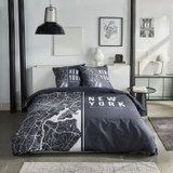 Σετ κλινοσκεπασμάτων - TODAY - JAVA - 2 άτομα - 240x220 cm - Βαμβάκι - εκτύπωση Νέας Υόρκης - Μαύρο (CDTOD3574641268619-el)