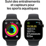 Apple Watch Series 10 GPS + Cellular - 46mm - Θήκη τιτανίου Slate - Μαύρο αθλητικό λουράκι - S/M (CDWAT10CEL46SLASSM-el)