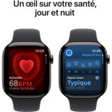 Apple Watch Series 10 GPS + Cellular - 46mm - Θήκη τιτανίου Slate - Μαύρο αθλητικό λουράκι - S/M (CDWAT10CEL46SLASSM-el)