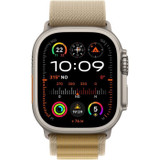 Apple Watch Ultra 2 GPS + Cellular - 49mm - Θήκη από φυσικό τιτάνιο - Λουράκι Alpine Loop Tan - Μεγάλο (CDWATU2CEL49NATAL-el)