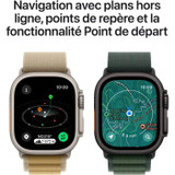 Apple Watch Ultra 2 GPS + Cellular - 49mm - Θήκη από φυσικό τιτάνιο - Λουράκι Alpine Loop Tan - Μεγάλο (CDWATU2CEL49NATAL-el)