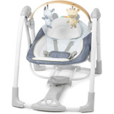 INGENUITY Swing 'n Go Φορητή Κούνια - Αποσπώμενη Αψίδα Δραστηριότητας από ξύλο αειφόρου προέλευσης - 5 ταχύτητες - για παιδιά (CDING74451169258-el)