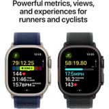 Apple Watch Ultra 2 GPS + Cellular - 49mm - Μαύρη θήκη τιτανίου - Μαύρο λουράκι Trail Loop - S/M (CDWATU2CEL49BLBTSM-el)