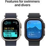 Apple Watch Ultra 2 GPS + Cellular - 49mm - Μαύρη θήκη τιτανίου - Μαύρο λουράκι Trail Loop - S/M (CDWATU2CEL49BLBTSM-el)
